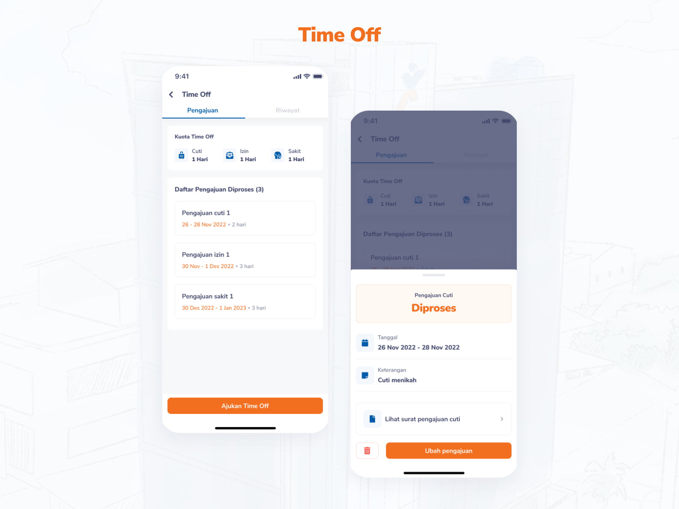 V1 Clock In/Out screen
