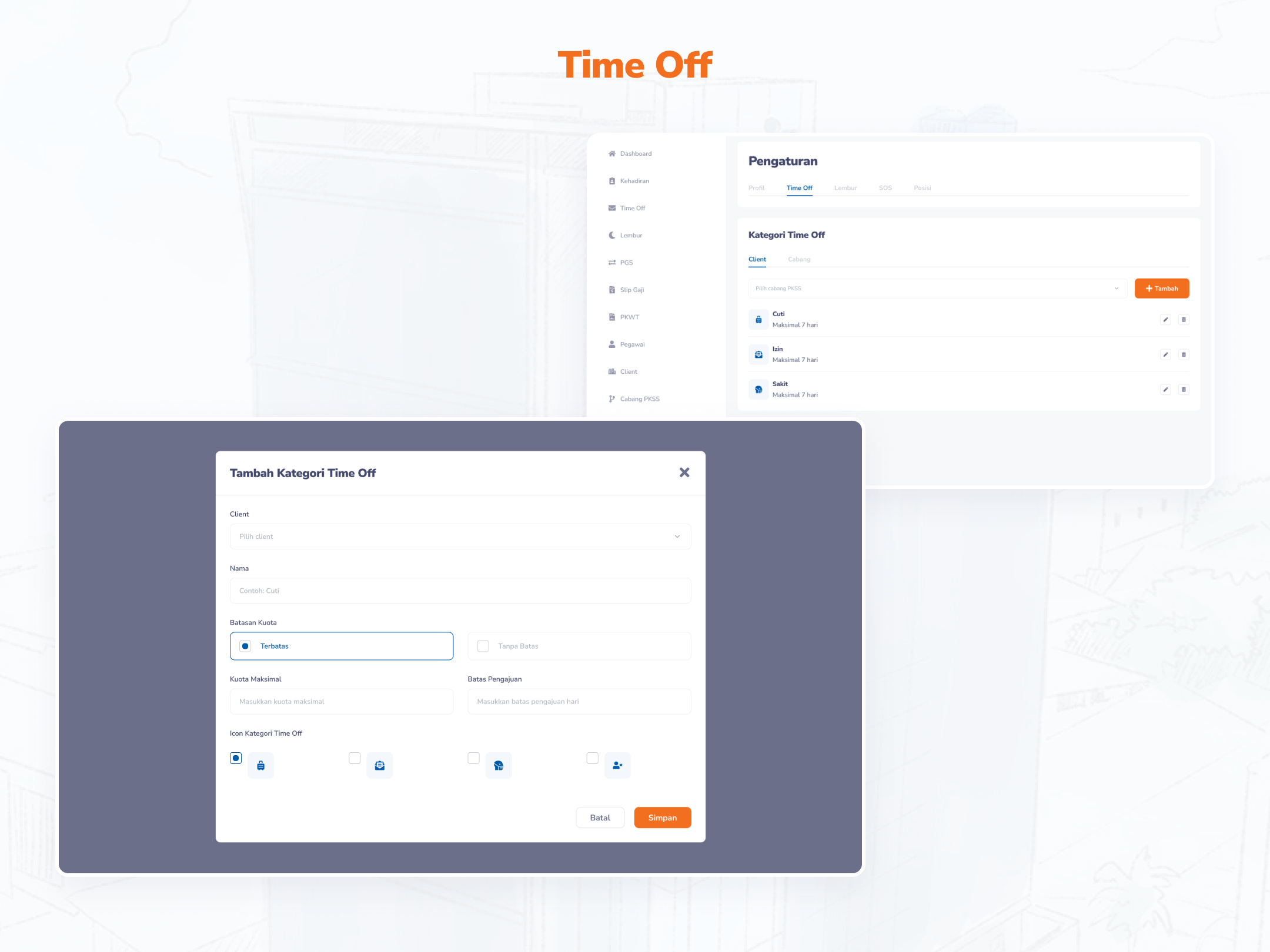 V2 website Time Off screen