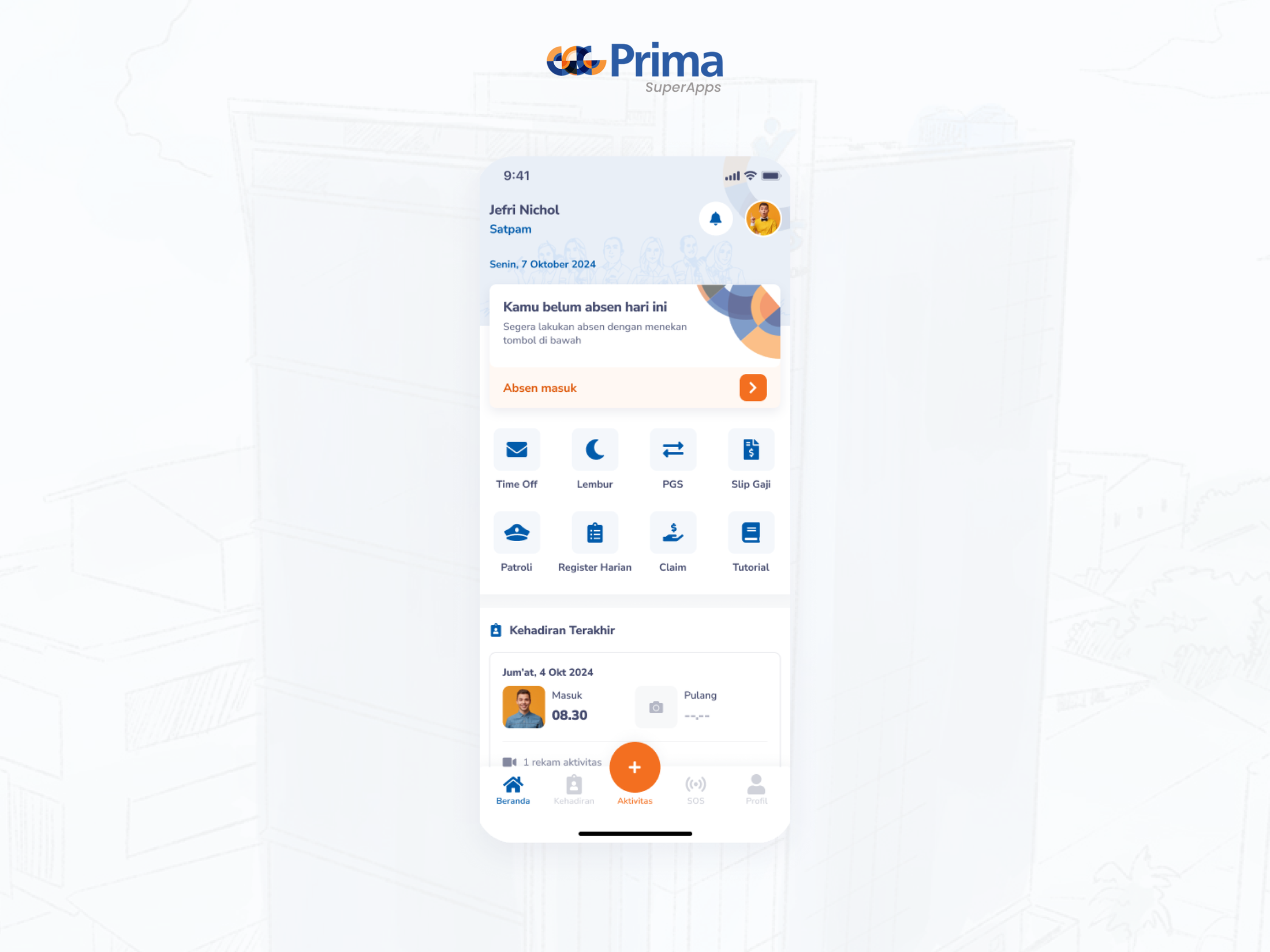 V2 home screen — worker with assigned shift