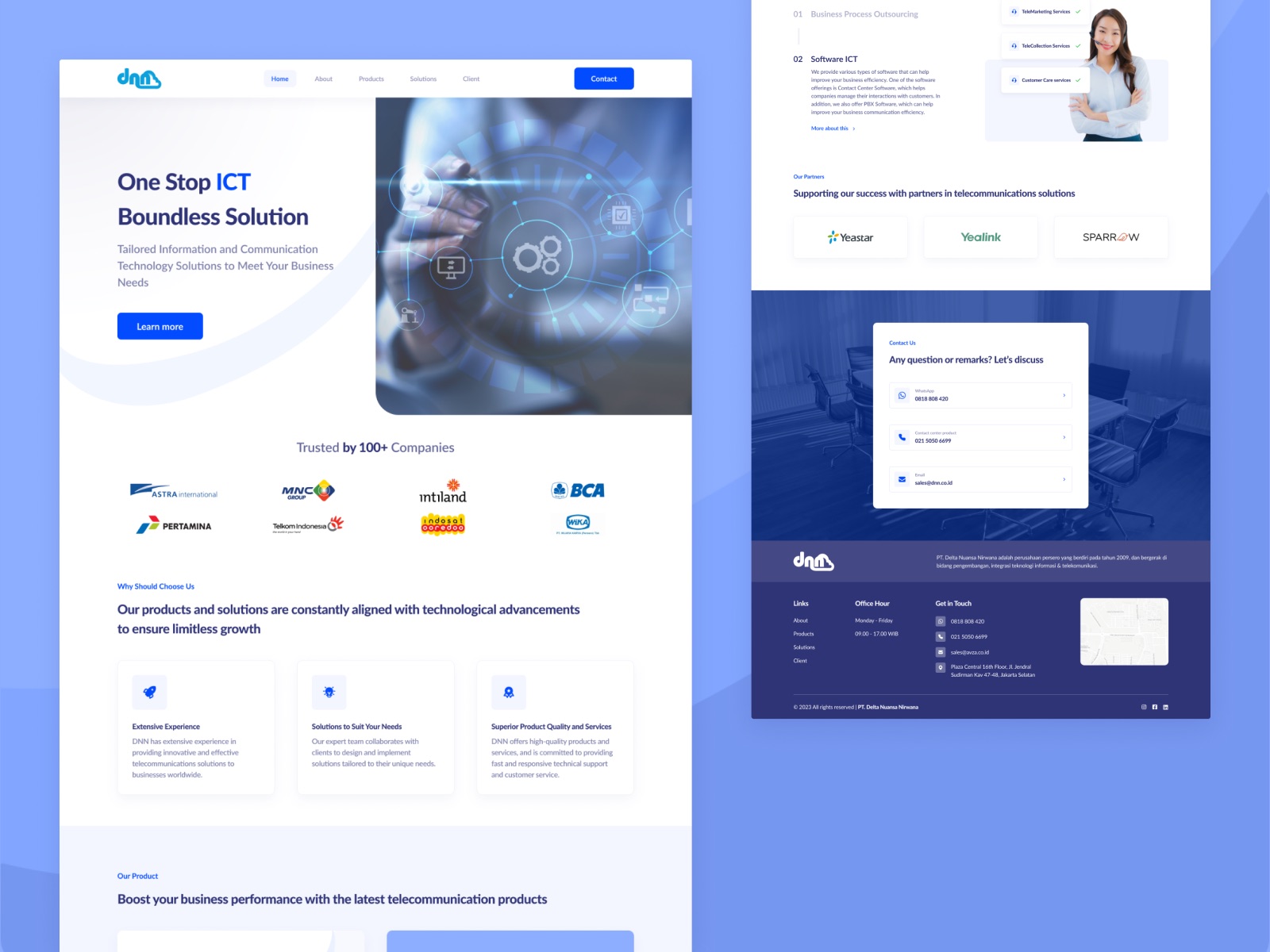 DNN Landing Page interface